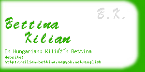 bettina kilian business card